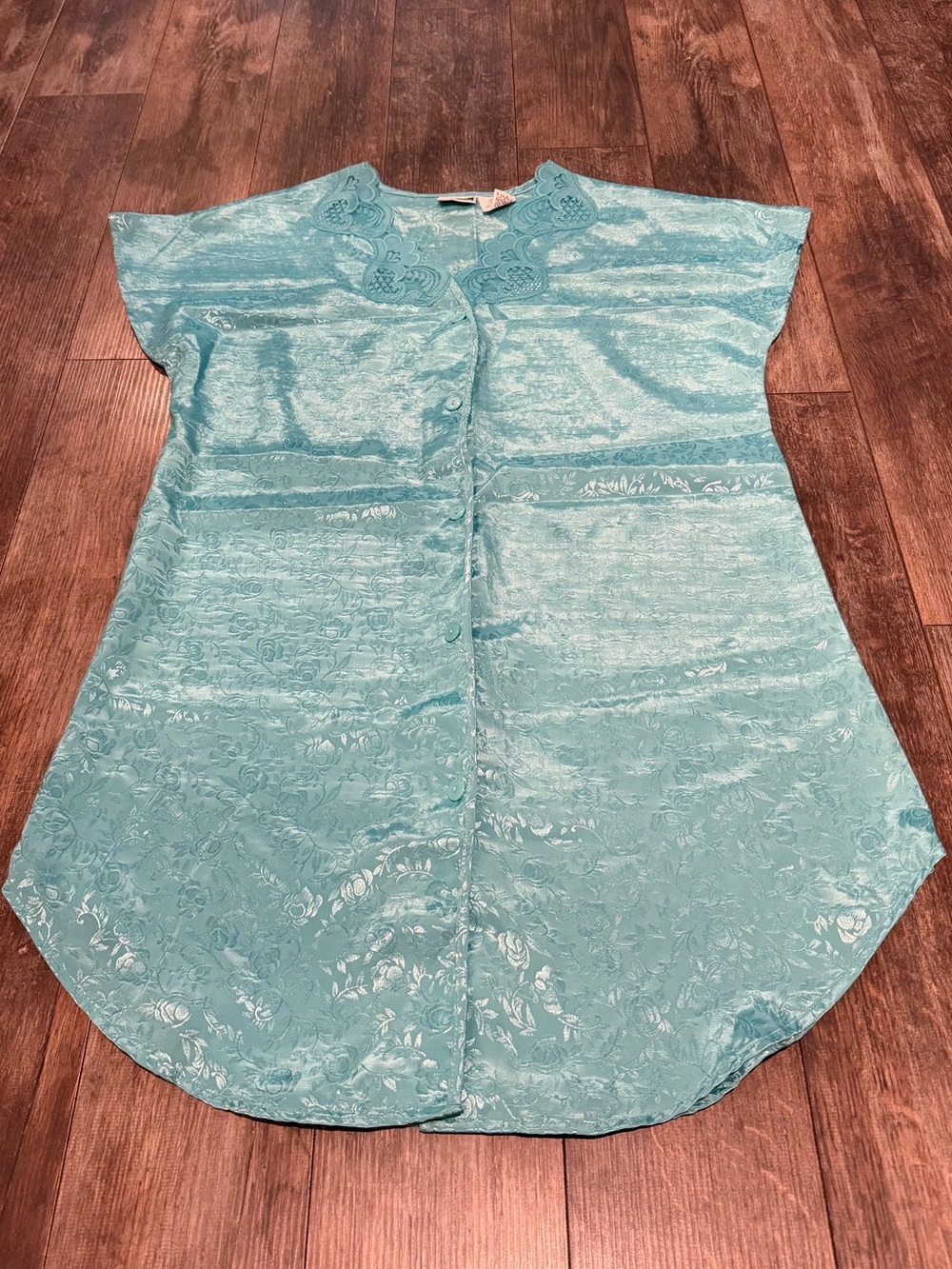 🌼Basic Editions Teal Button Front Tunic Top